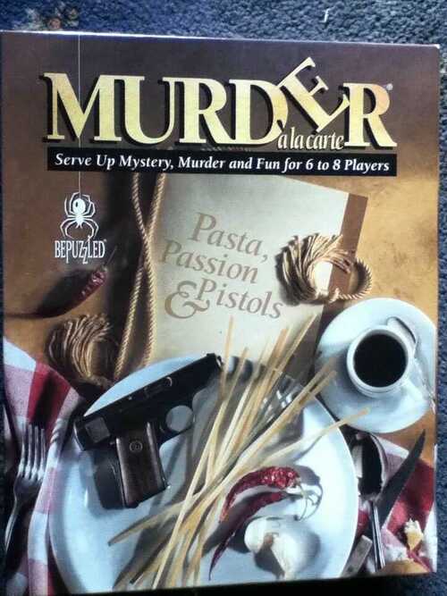 Murder Mystery Party Game-Pasta, Passion and Pistols (4 invites and 4 envelopes)