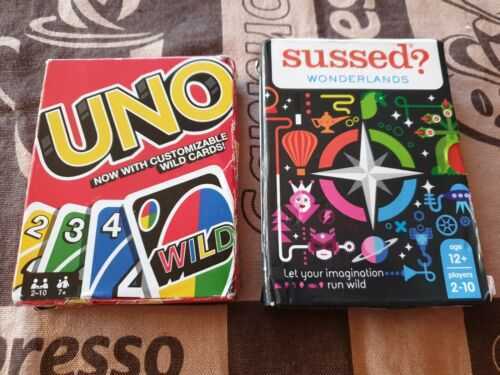 1 x UNO Card Game - 42003 + 1 x SUSSED Wonderlands Card Game