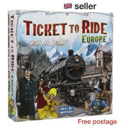 Ticket To Ride EUROPE Board Game Days of Wonder 2-5 Player Train Adventure PandP
