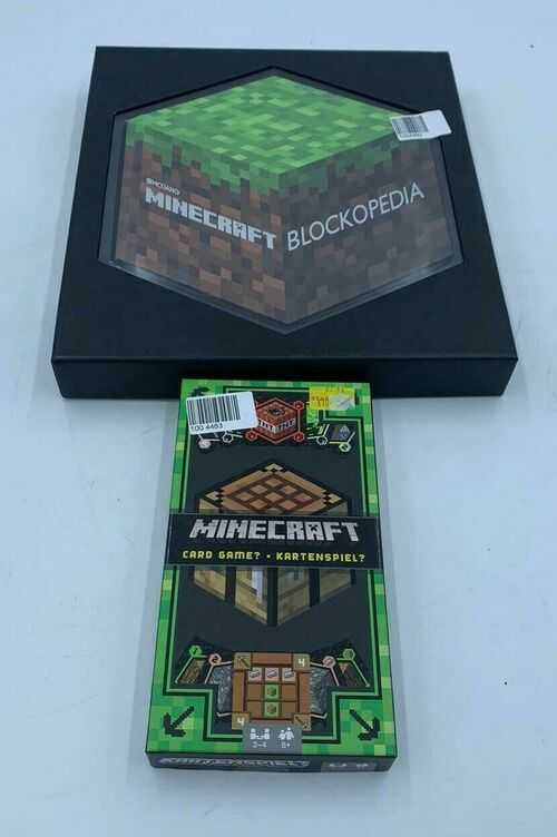 Minecraft Blockopedia And Card Game USED Good Condition (W2)(L)